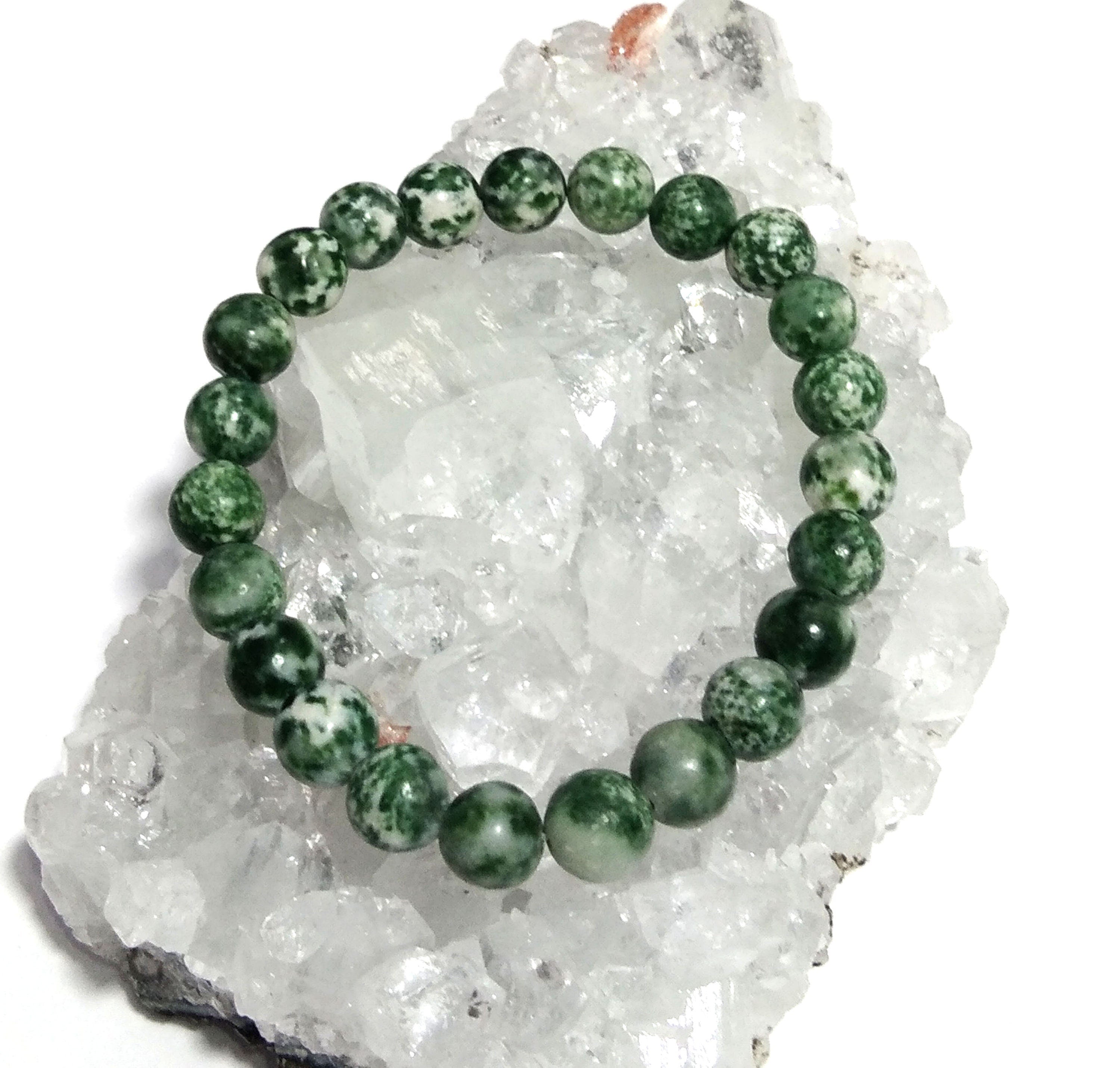 Tree Agate Bracelet Beads Stone, Natural Tree Agate Healing For Men & Women Round Bracelet, Stone Size 8x8 mm Gift Easter day Bracelet